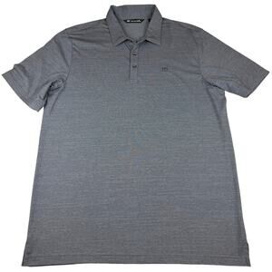 Travis Mathew Gray Heathered Performance Polo Shirt XL